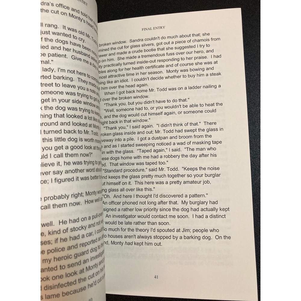 Final Entry Murder at the Dog Show Karen Harbert Mystery Novel Book - Picture 3 of 4